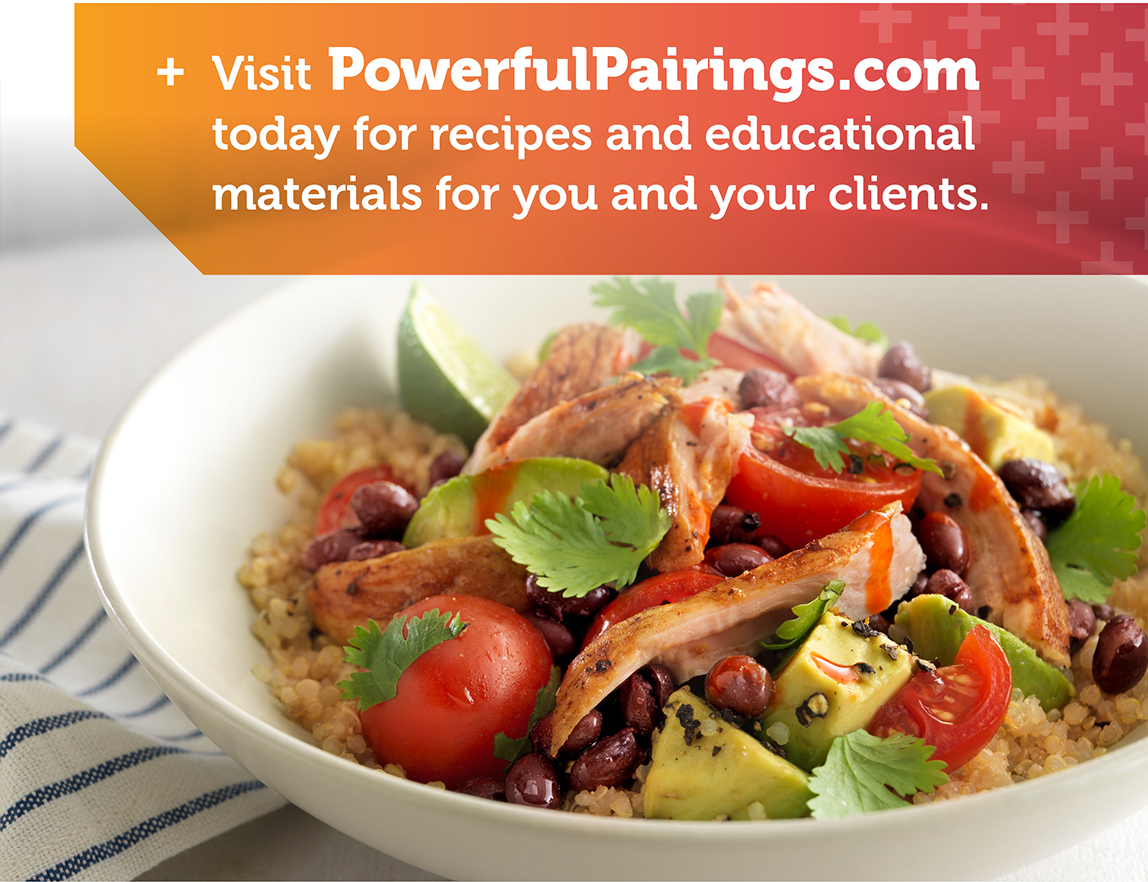 Visit http://go.powerfulpairings.com/powerfulpairings today for recipes and educational materials for you and your clients.